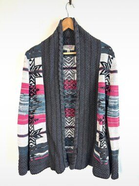 Ecote‎ Aztec Striped Open Cardigan | Size M